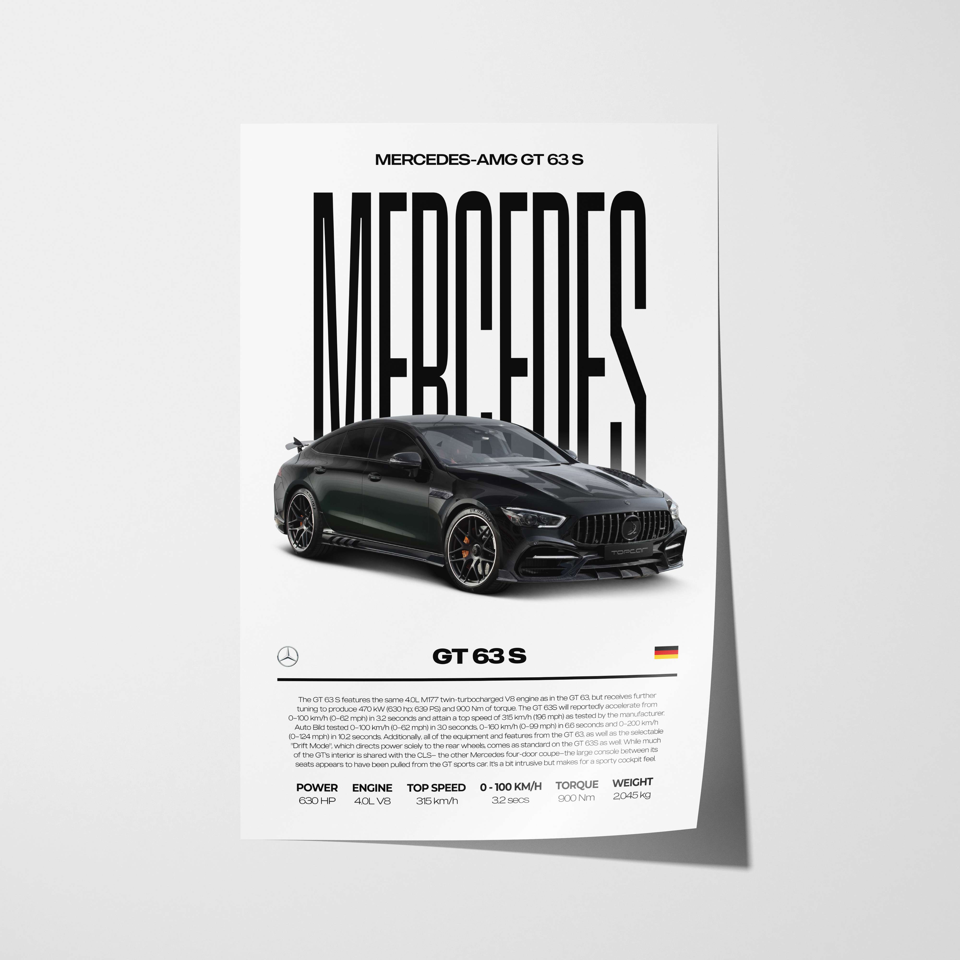 Mercedes-AMG GT 63 S Poster