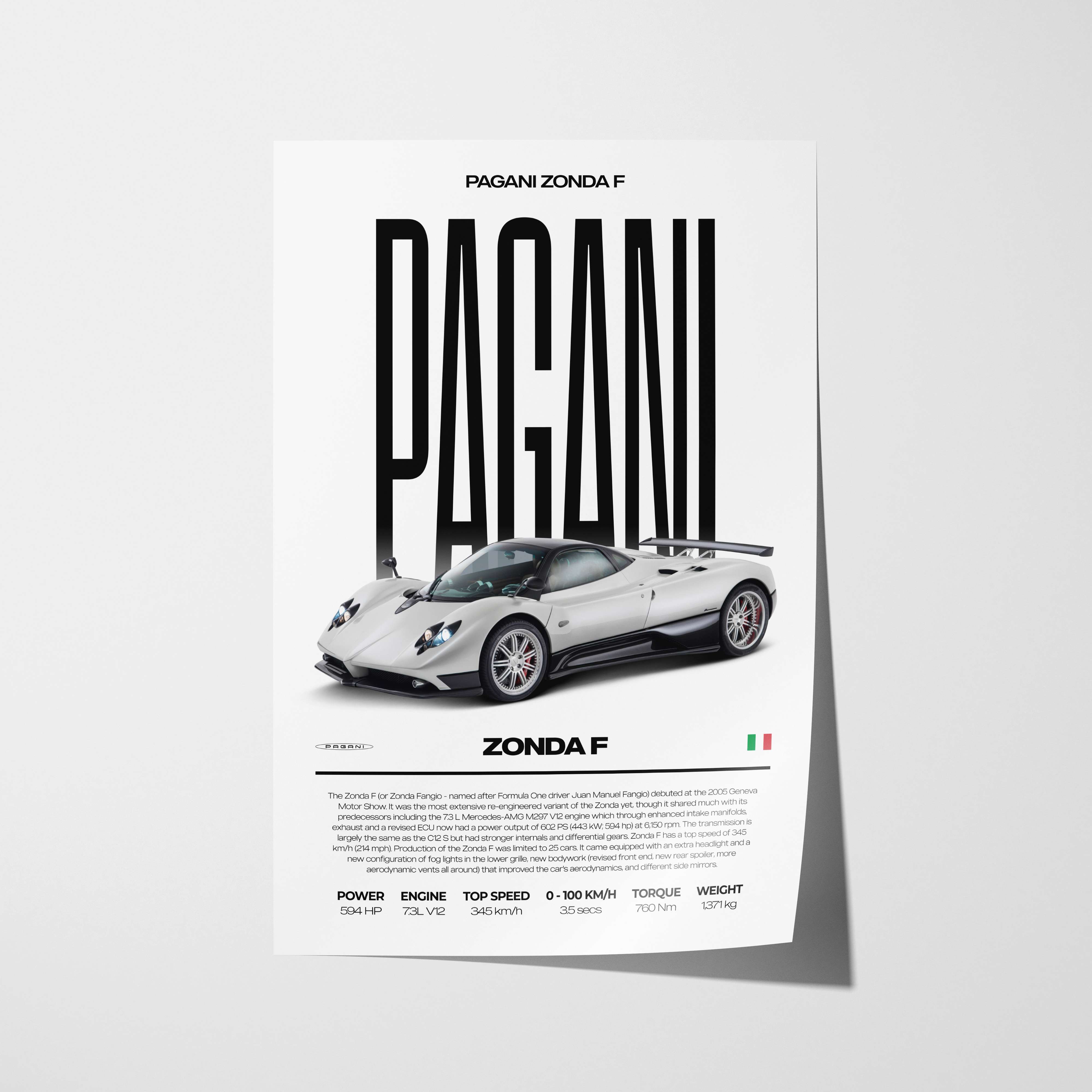 Pagani Zonda F Poster