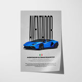 Aventador Ultimae Roadster Car Poster