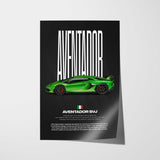Aventador SVJ Car Poster