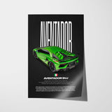Aventador SVJ Car Poster