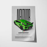 Aventador SVJ Car Poster