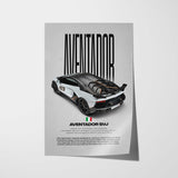 Aventador SVJ Car Poster