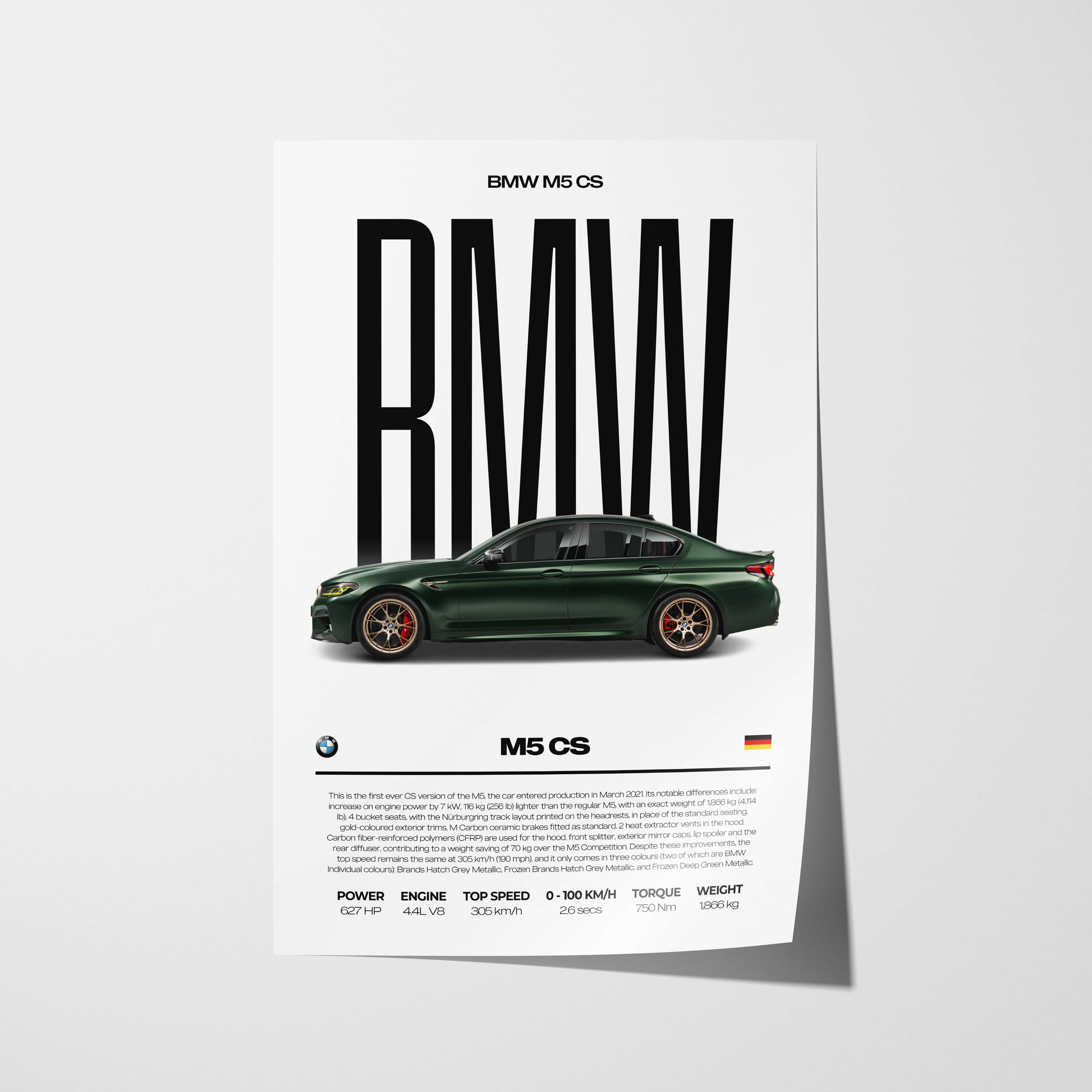 BMW M5 CS Poster