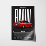 BMW M3 E30 Poster