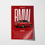 BMW M3 E30 Poster