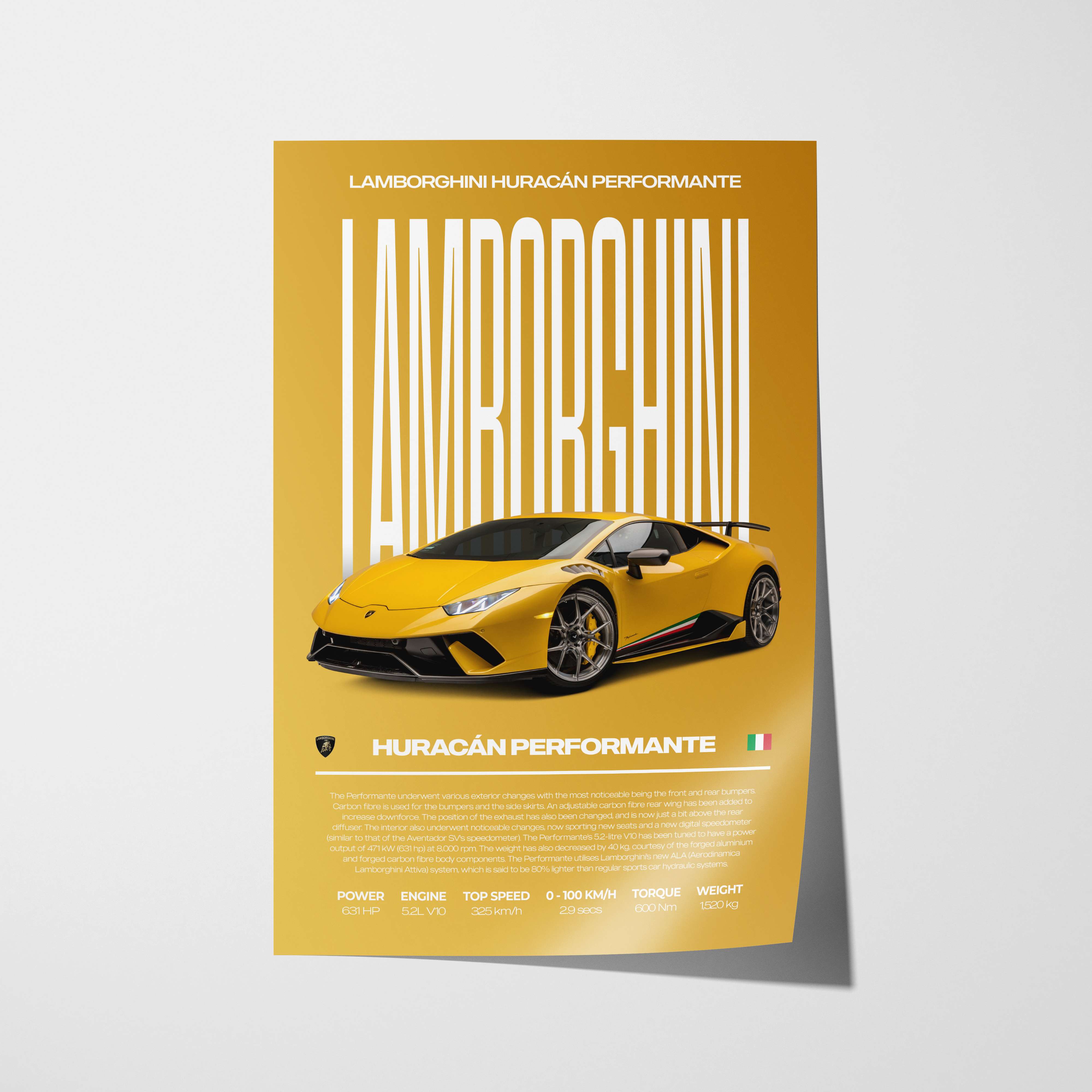 Lamborghini Huracán Performante Poster