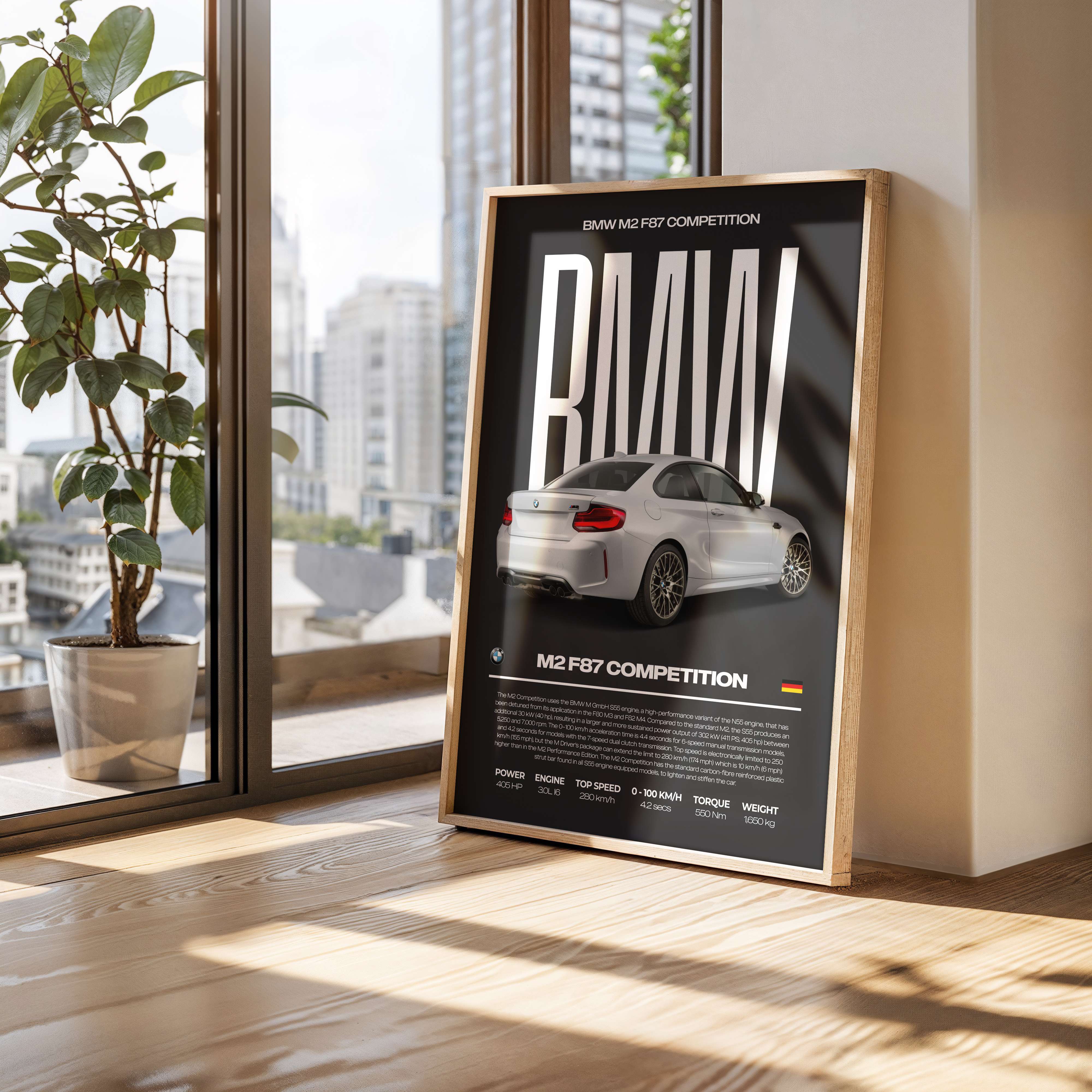 BMW M2 F87 Competition Poster