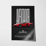 Aventador J Car Poster