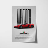 Aventador J Car Poster