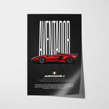 Aventador J Car Poster