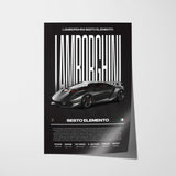 Lamborghini Sesto Elemento Poster