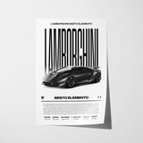 Lamborghini Sesto Elemento Poster