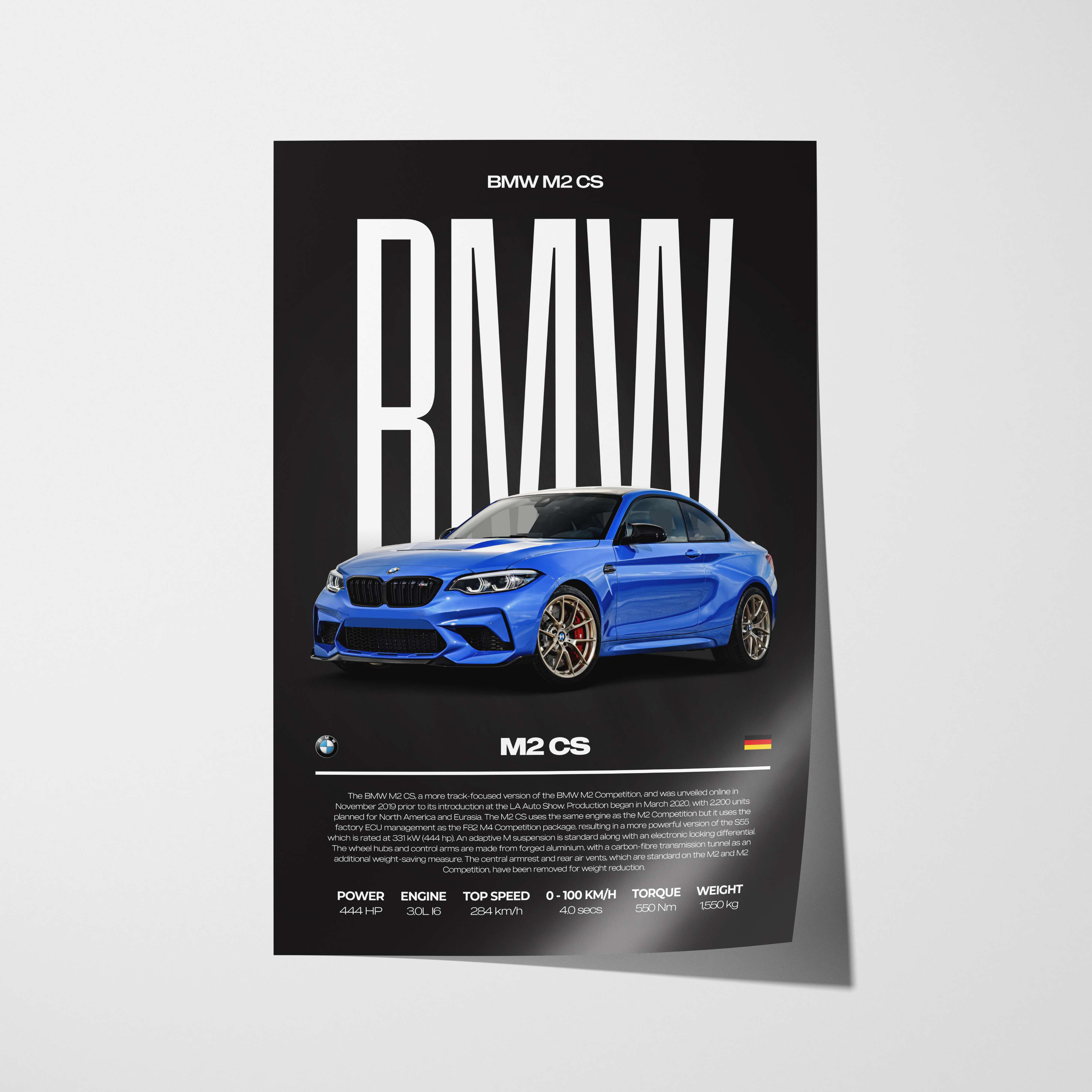 BMW M2 CS Poster