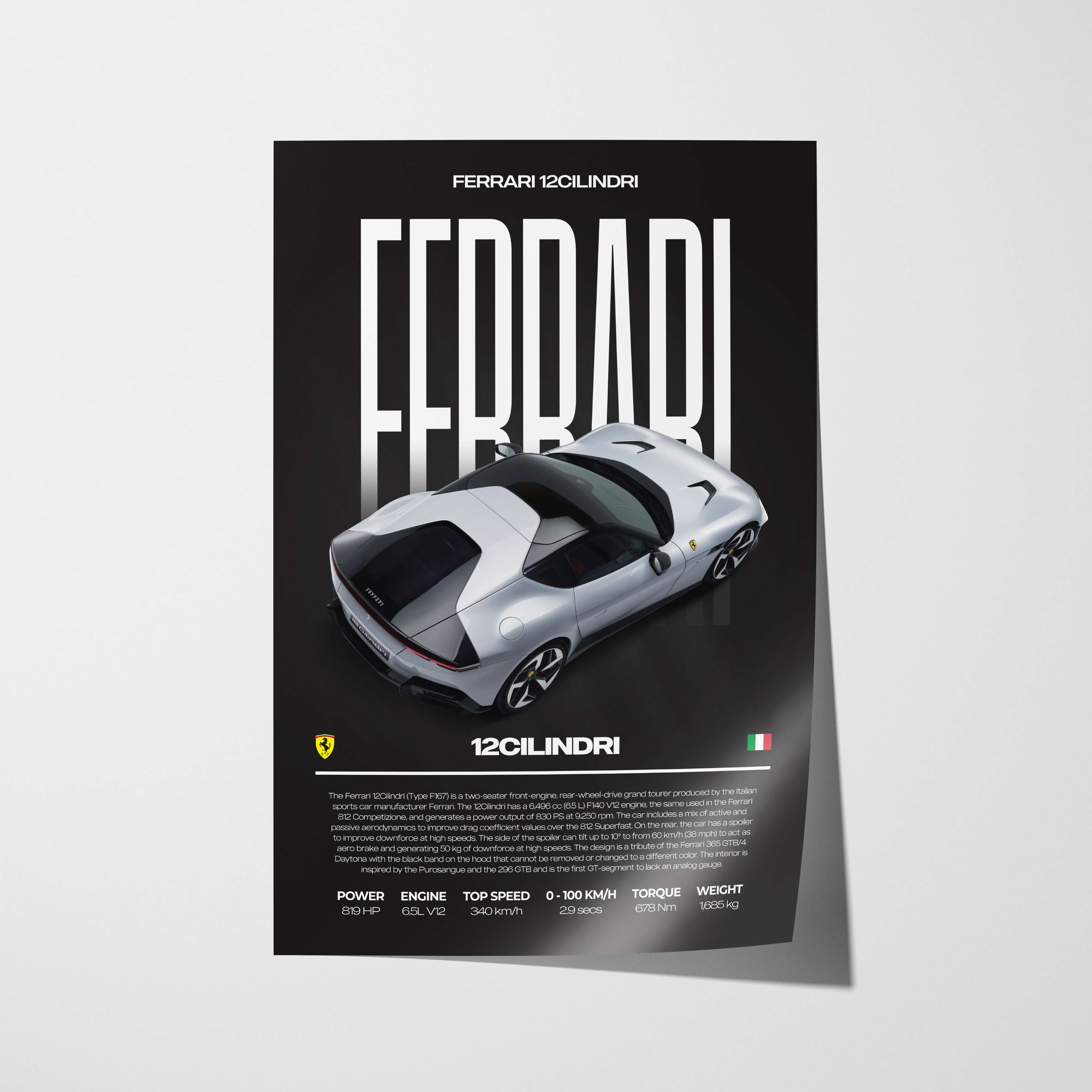 Ferrari 12Cilindri Poster