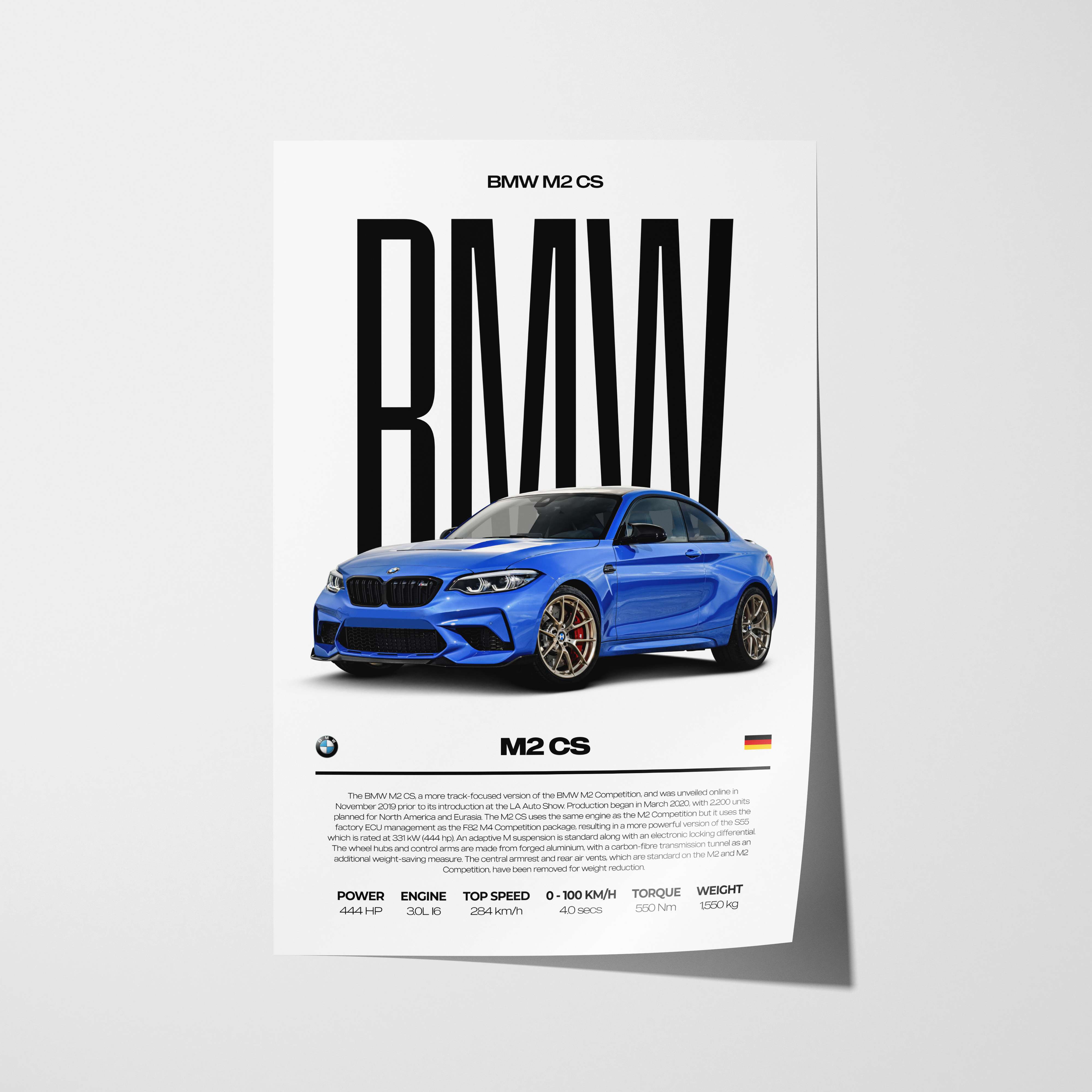 BMW M2 CS Poster