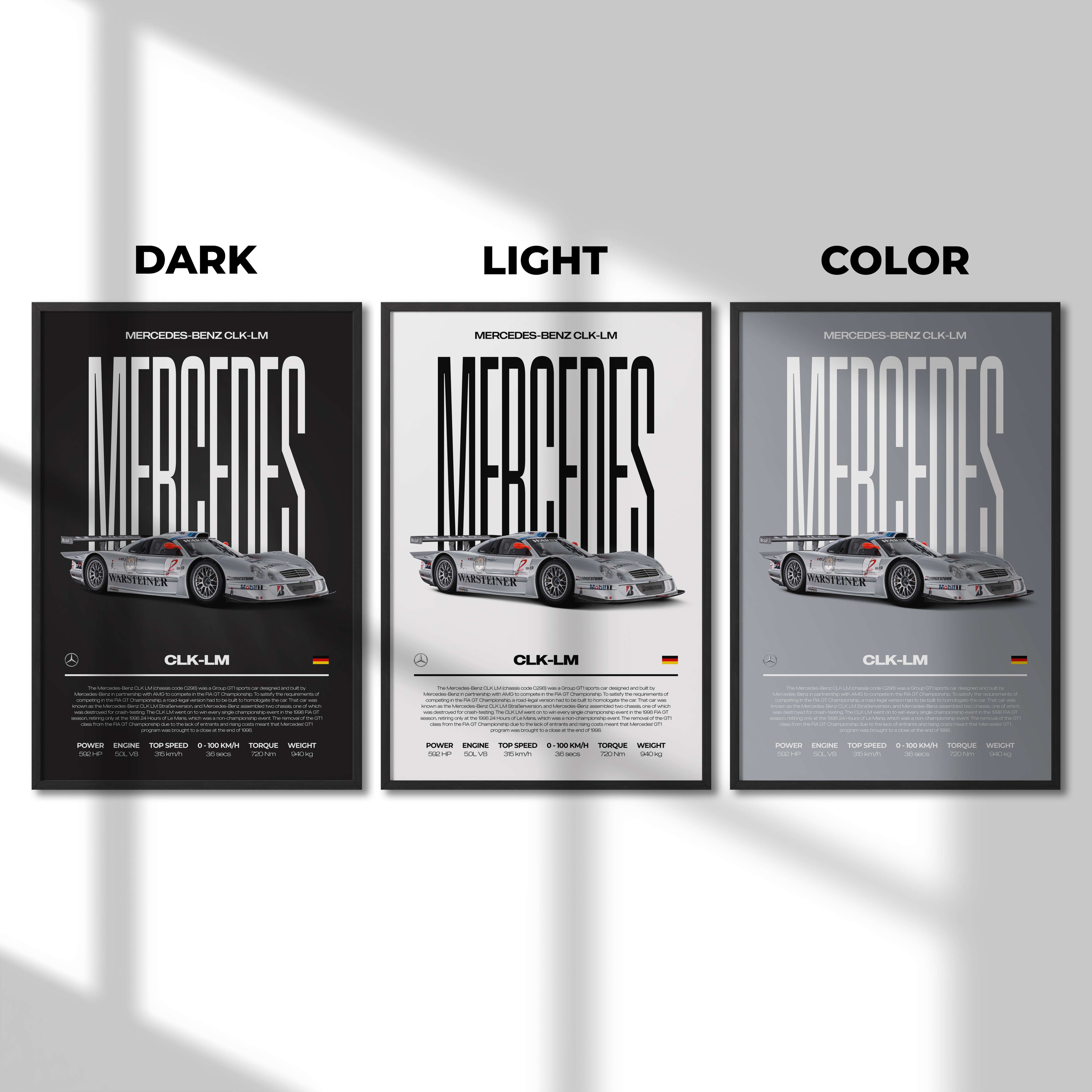 Mercedes-Benz CLK LM Poster