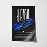Huracán Performante Spyder Car Poster