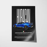 Huracán Performante Spyder Car Poster