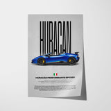 Huracán Performante Spyder Car Poster