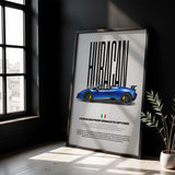 Huracán Performante Spyder Car Poster