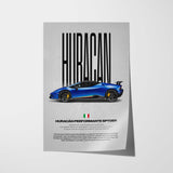 Huracán Performante Spyder Car Poster
