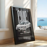 Civic FD2 Type-R Car Poster