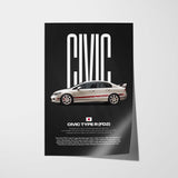 Civic FD2 Type-R Car Poster
