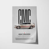 Civic FD2 Type-R Car Poster