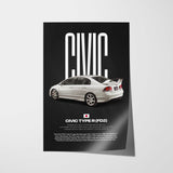 Civic FD2 Type-R Car Poster