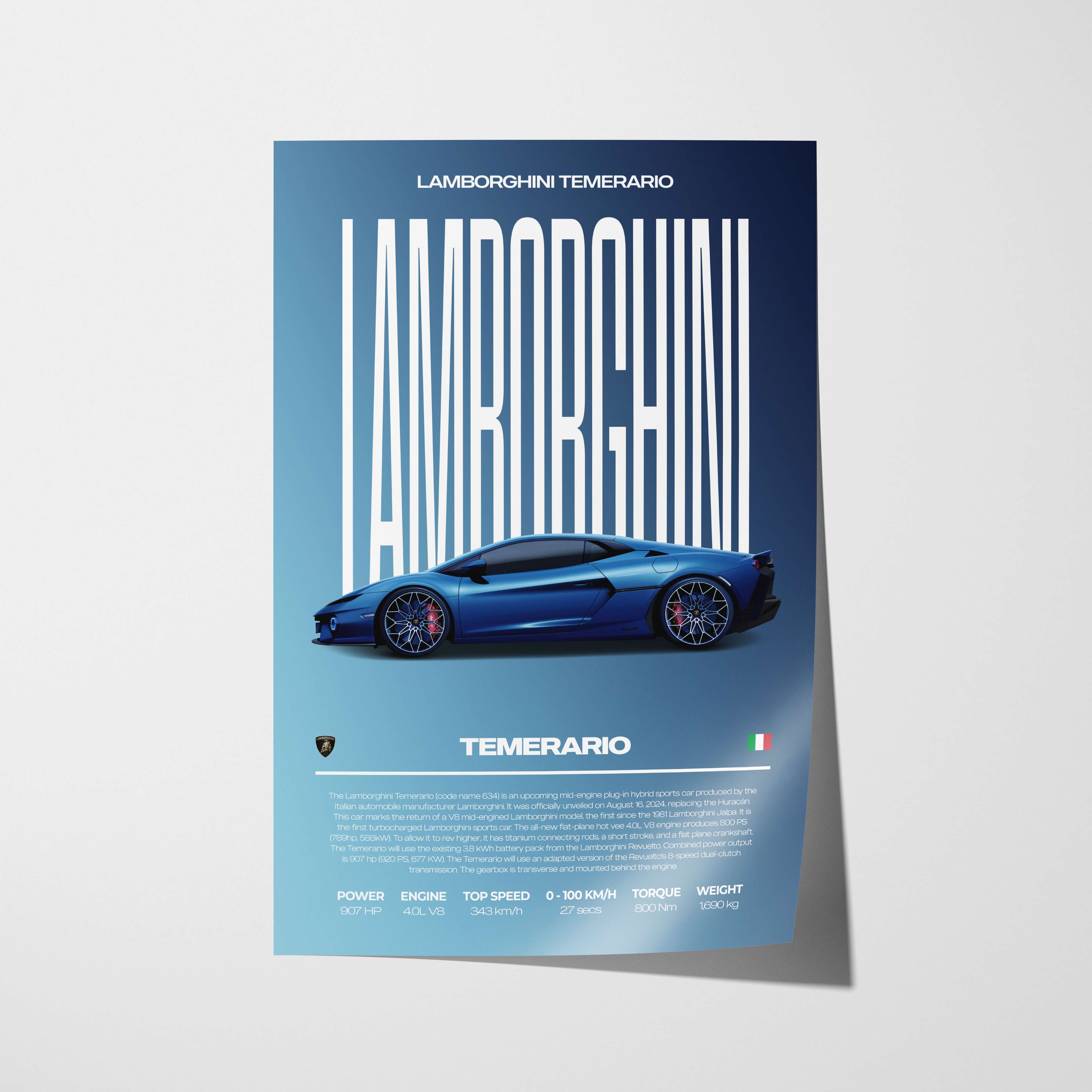 Lamborghini Temerario Poster