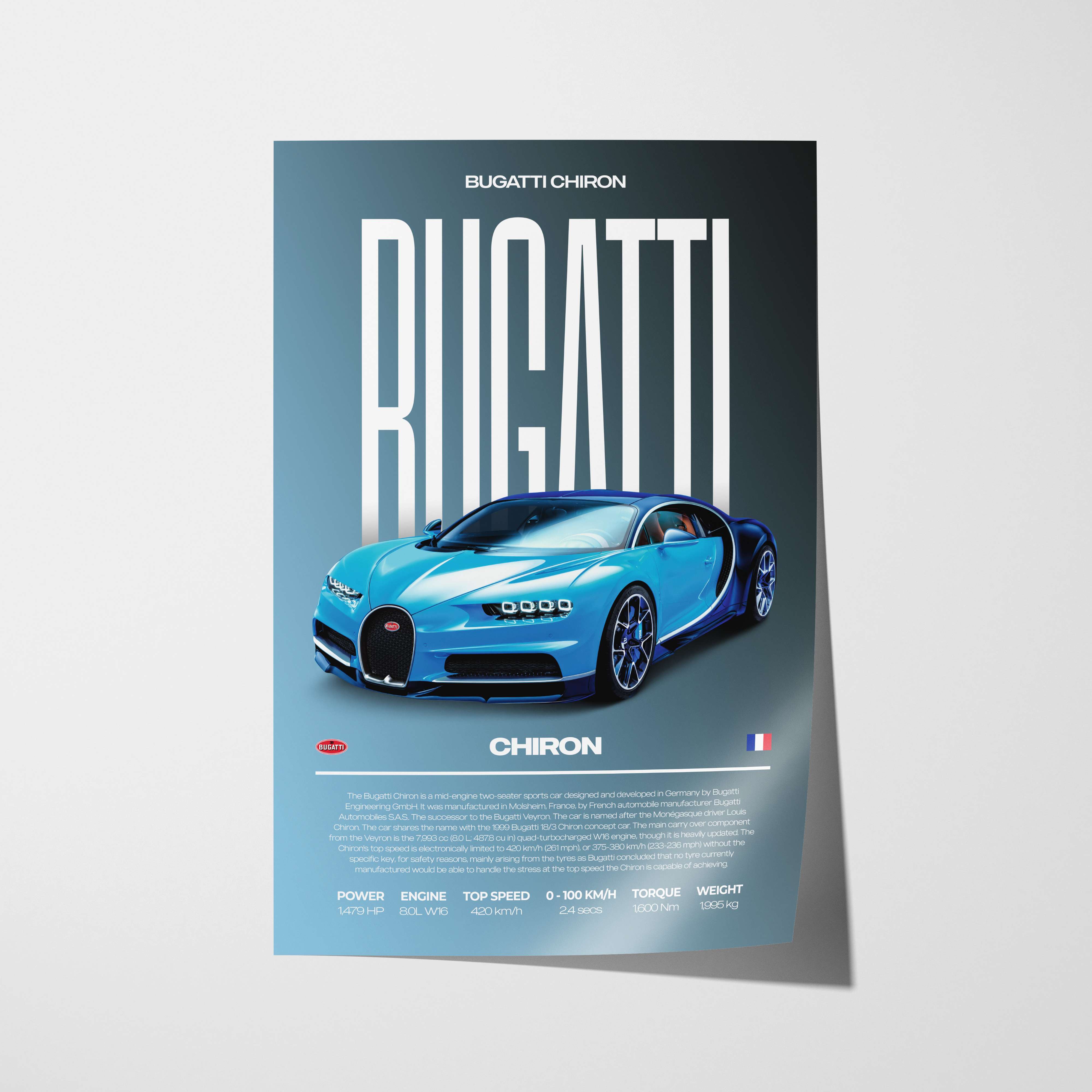 Bugatti Chiron Poster