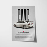 Civic FD2 Type-R Car Poster
