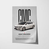 Civic FD2 Type-R Car Poster