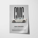 Civic FD2 Type-R Car Poster