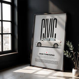 Civic FD2 Type-R Car Poster