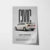Civic FD2 Type-R Car Poster