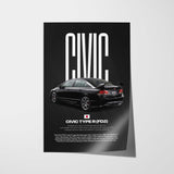 Civic FD2 Type-R Car Poster