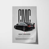Civic FD2 Type-R Car Poster