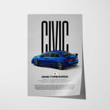 Civic FD2 Type-R Car Poster