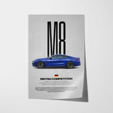 M8 Competition Car Poster