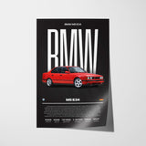 BMW M5 E34 Poster