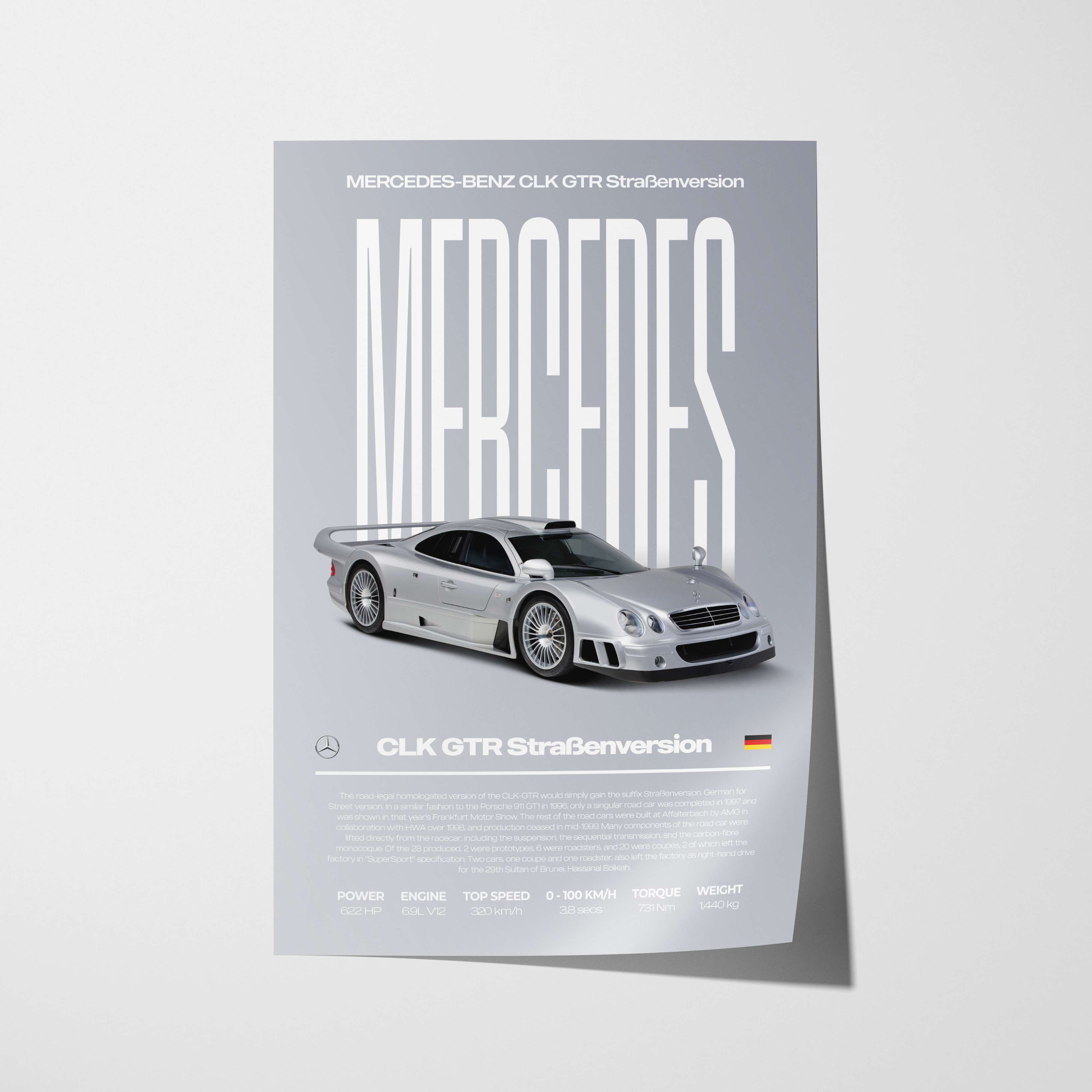 Mercedes-Benz CLK GTR Poster