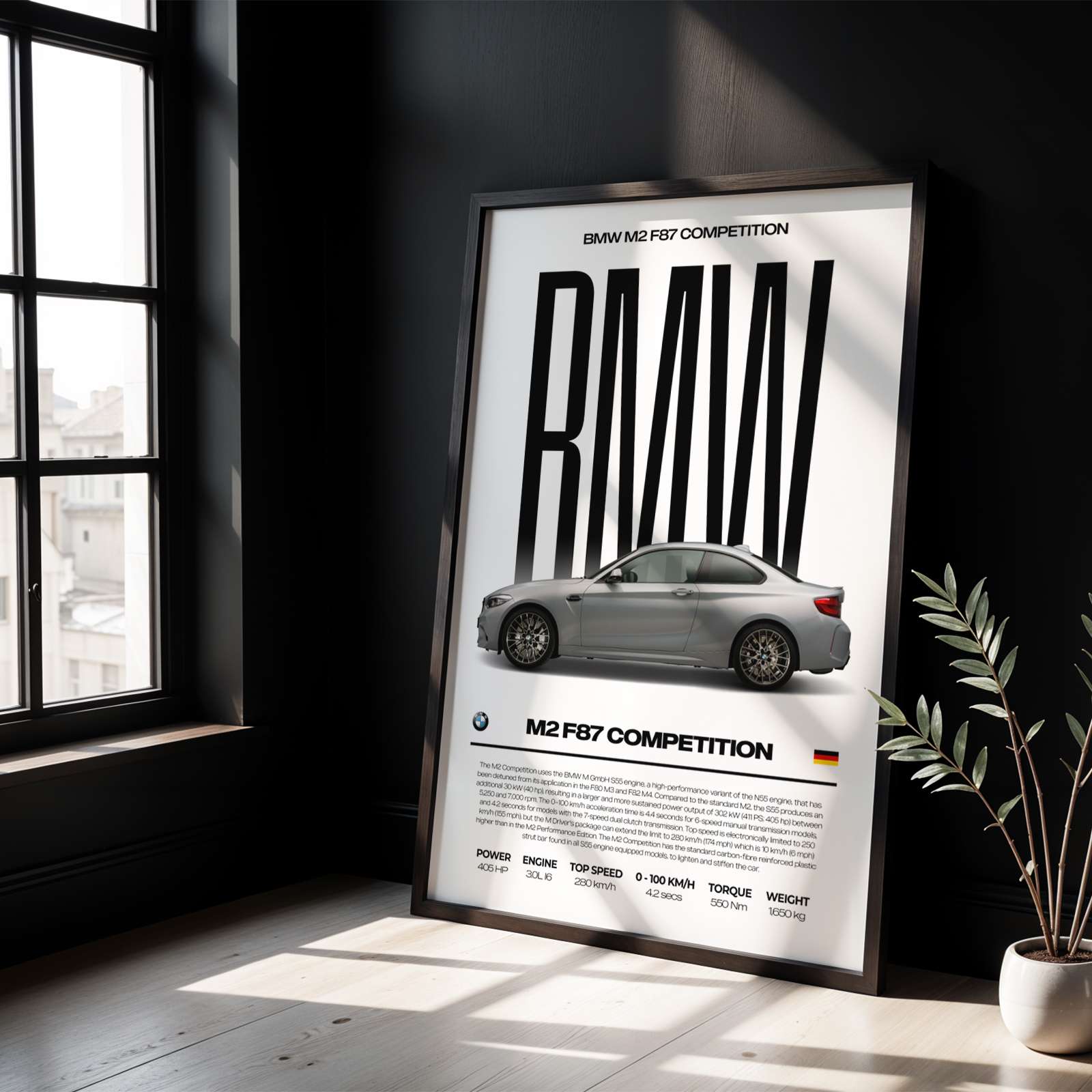 BMW M2 F87 Competition Poster