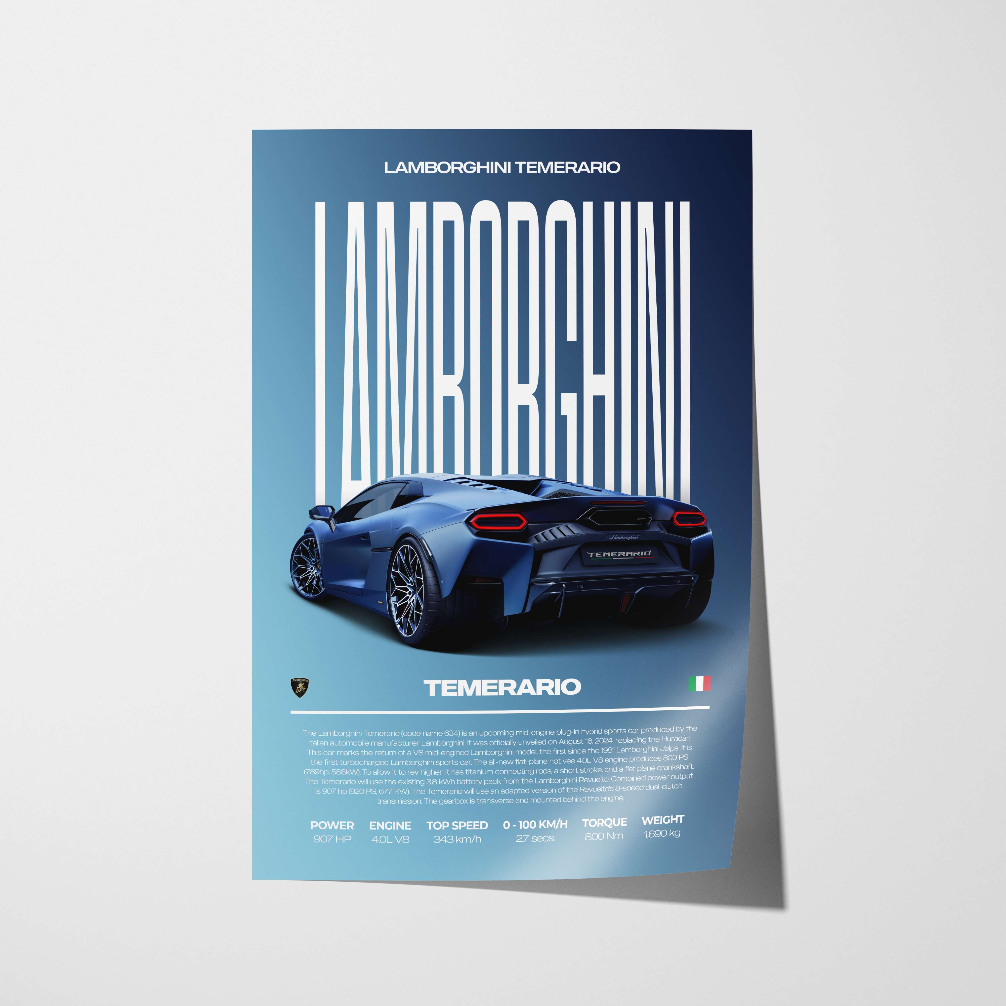 Lamborghini Temerario Poster