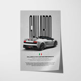 Gallardo LP-570 Spyder Performante Car Poster