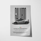Gallardo LP-570 Spyder Performante Car Poster
