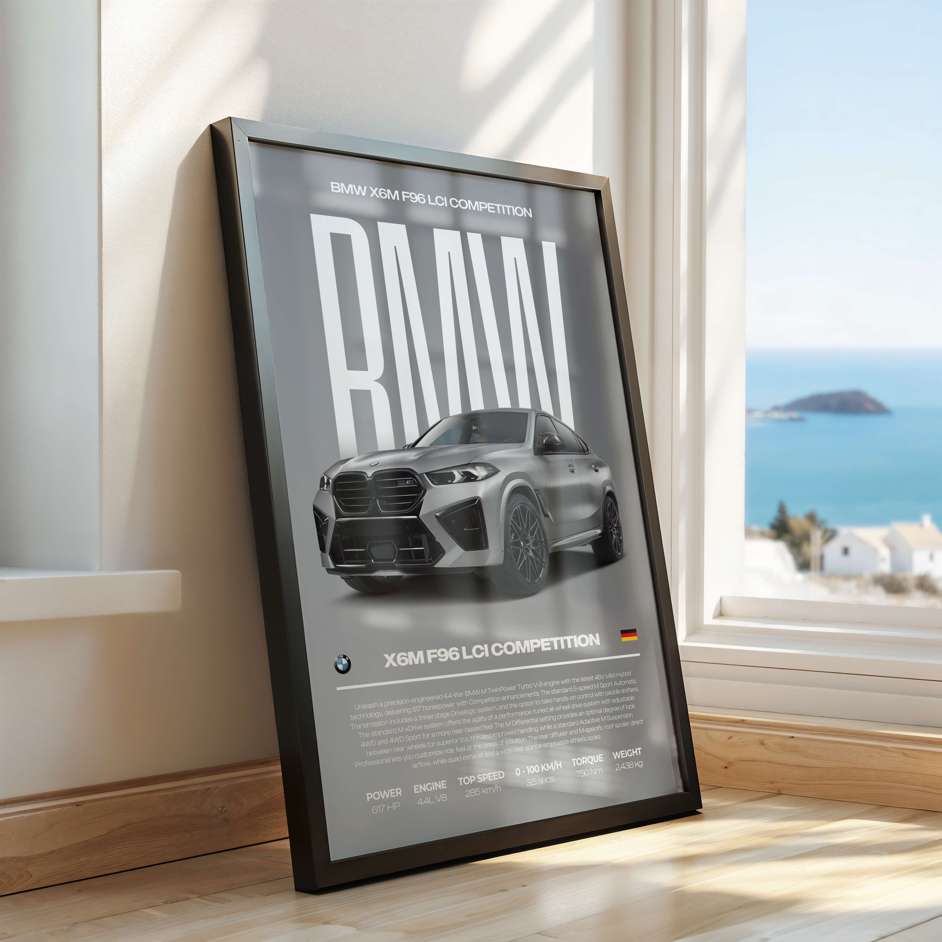 BMW X6M F96 LCI Competition Poster