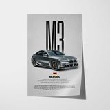 M3 G80 Car Poster