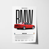 BMW M5 E34 Poster